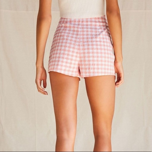 Pink Gingham Skort
